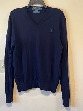 Polo by Ralph Lauren Dark Navy V-Neck Sweater